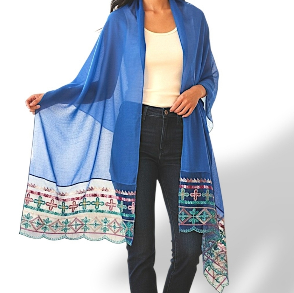 😎🍃 4 /$20 Gorgeous!! Colorful Boutique Breezy Wrap